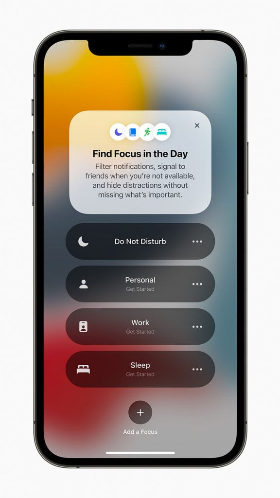 Focus in iOS 15