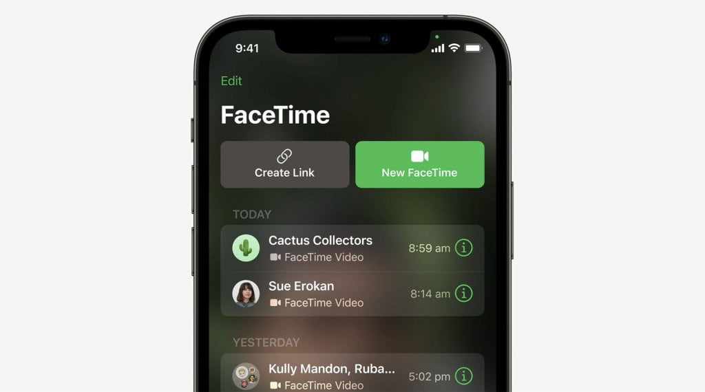 Link Einladungen zu FaceTime-Calls