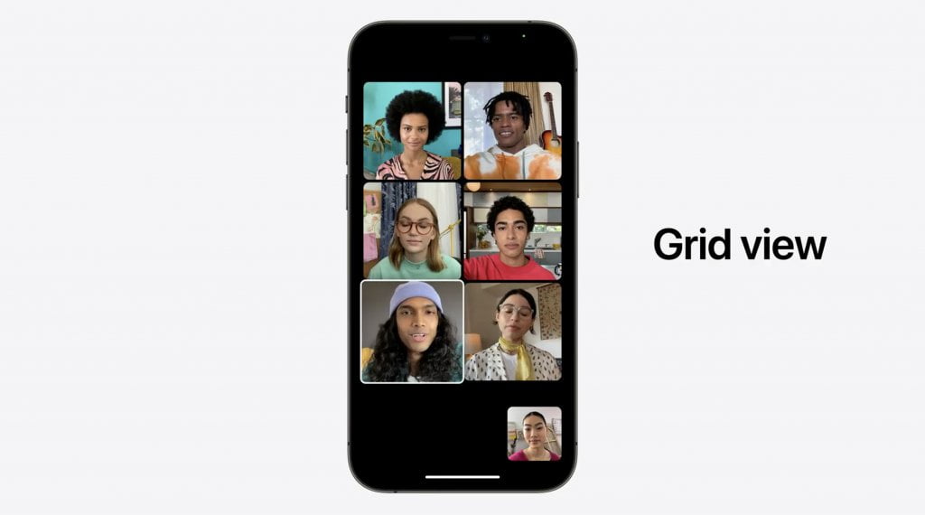 Grid View in FaceTime